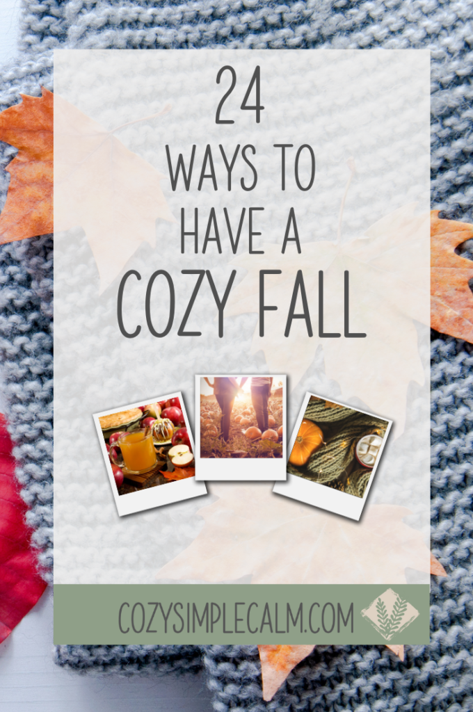 24 ways to have a cozy fall - pinterest image