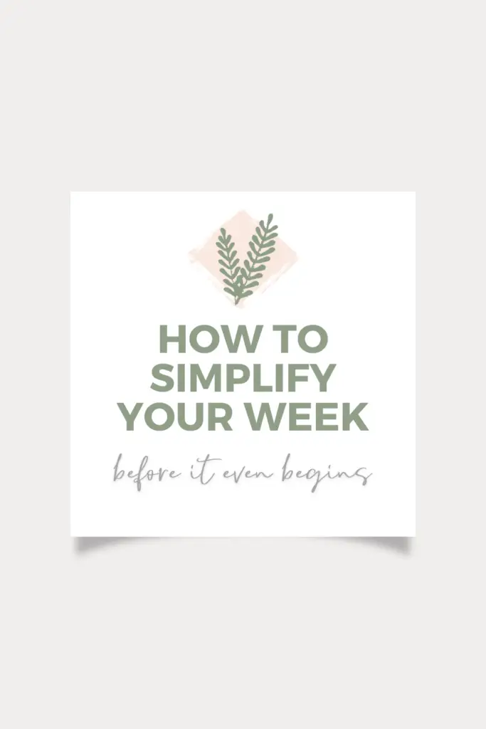 simplify beginning of the week