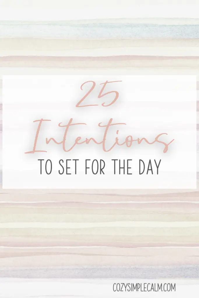 Multicolor watercolor background - Text overlay: 25 intentions to set for the day