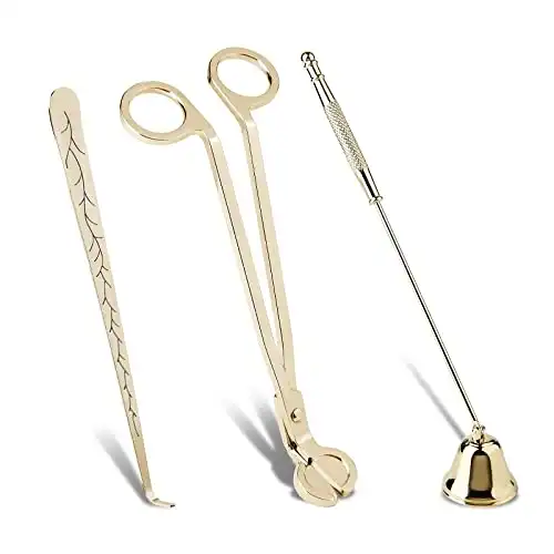 Candle Wick Trimmer, Candle Snuffer and Wick Dipper & Candle Accessory Set