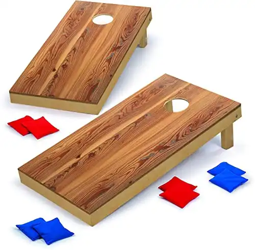 Foldable Wood Cornhole Set