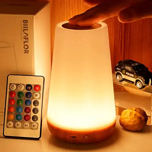 Portable Bedside Lamp, 5 Level Dimmable