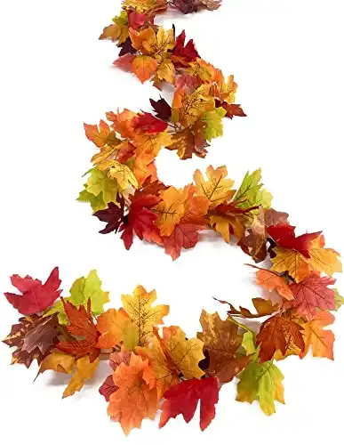 Fall Maple Leaf Garland, 6ft, Set of 2